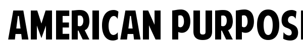 American Purpose font preview